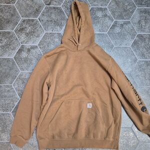 Carhartt Brown Hooded Sweatshirt with Logo